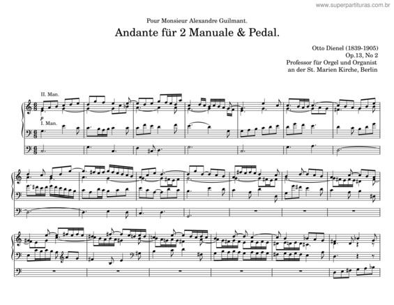 Partitura da música Andante Für 2 Manuale & Pedal