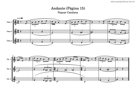 Partitura da música Andante v.12