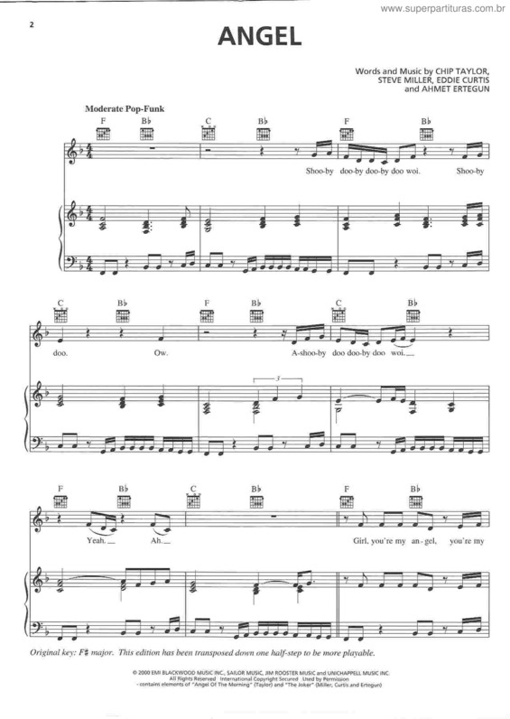 Partitura da música Angel v.7