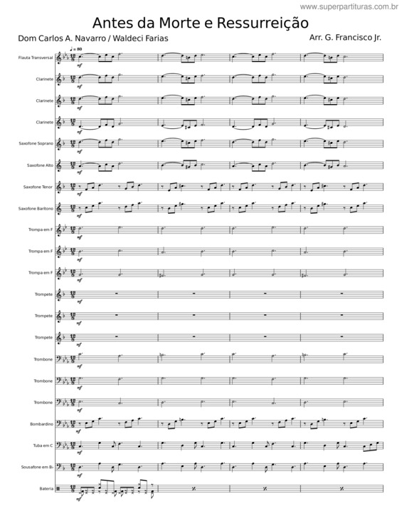 Partitura da música Antes Da Morte E Ressurreição – Dom Carlos A. Navarro