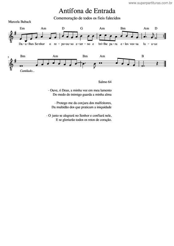 Partitura da música Antífona_De_Entrada