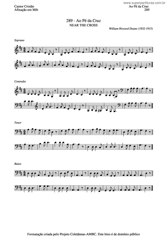 Partitura da música Ao Pé Da Cruz v.4