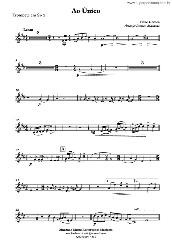 Partitura da música Ao Único v.10