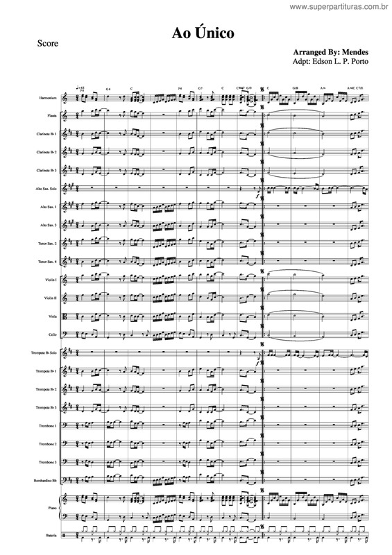 Partitura da música Ao Único v.21