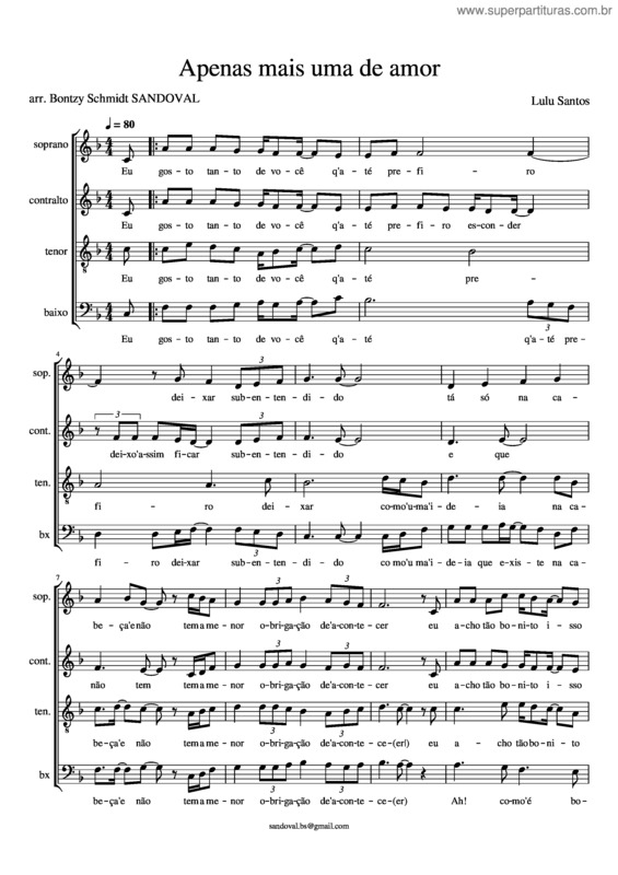 Partitura da música Apenas Mais Uma De Amor v.7