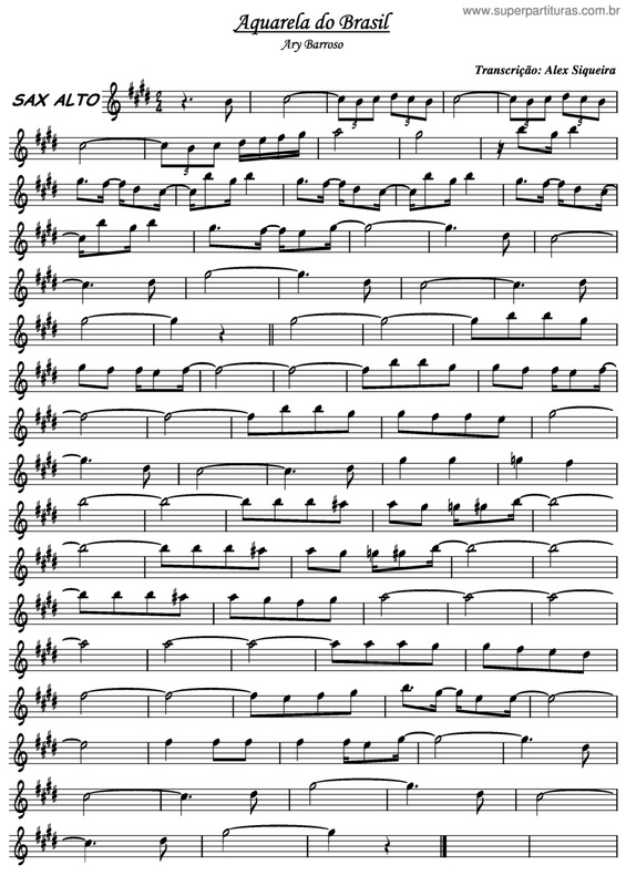 Partitura da música Aquarela Do Brasil v.18