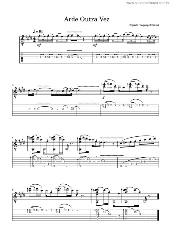 Partitura da música Arde Outra Vez v.15