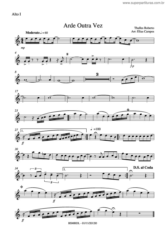 Partitura da música Arde Outra Vez v.5