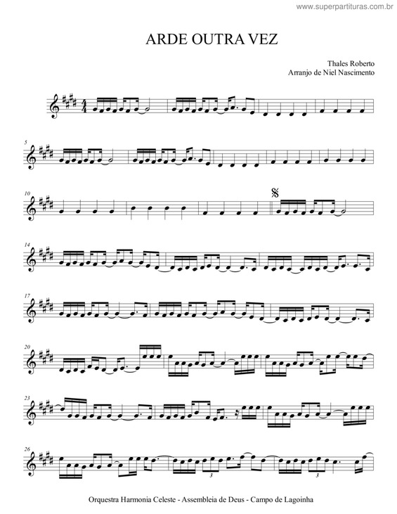 Partitura da música Arde Outra Vez v.7