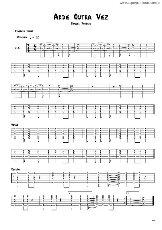 Partitura da música Arde Outra Vez v.8