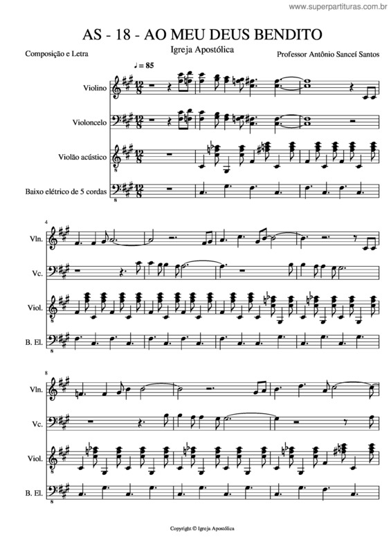 Partitura da música As v.10