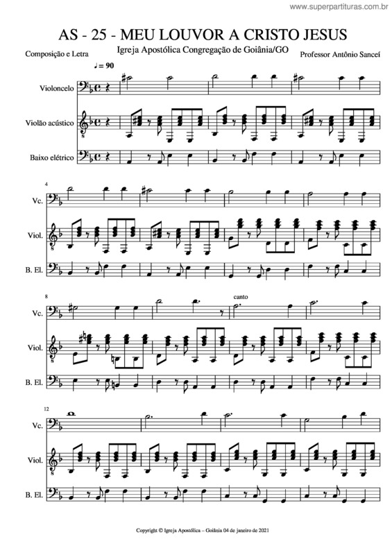 Partitura da música As v.4