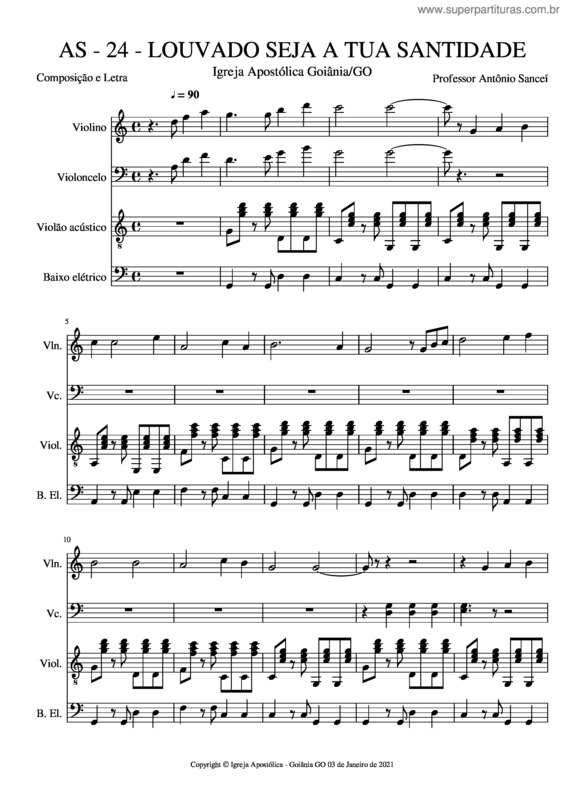 Partitura da música As v.5