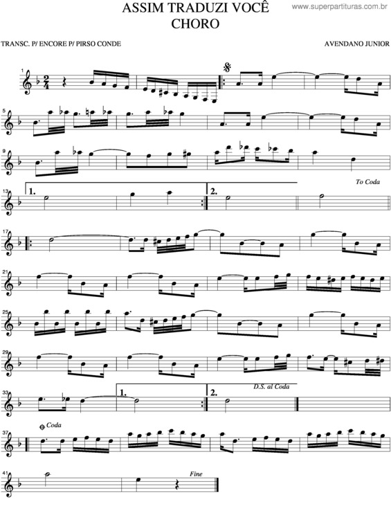 Partitura da música Assim Traduzi Você v.2