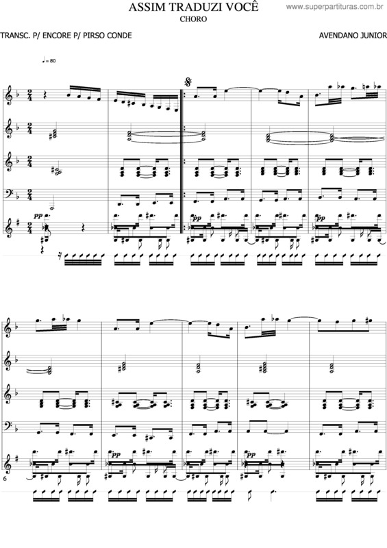 Partitura da música Assim Traduzi Você