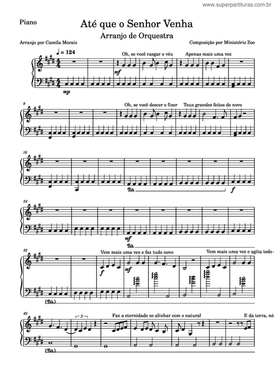 Partitura da música Até Que O Senhor Venha v.2