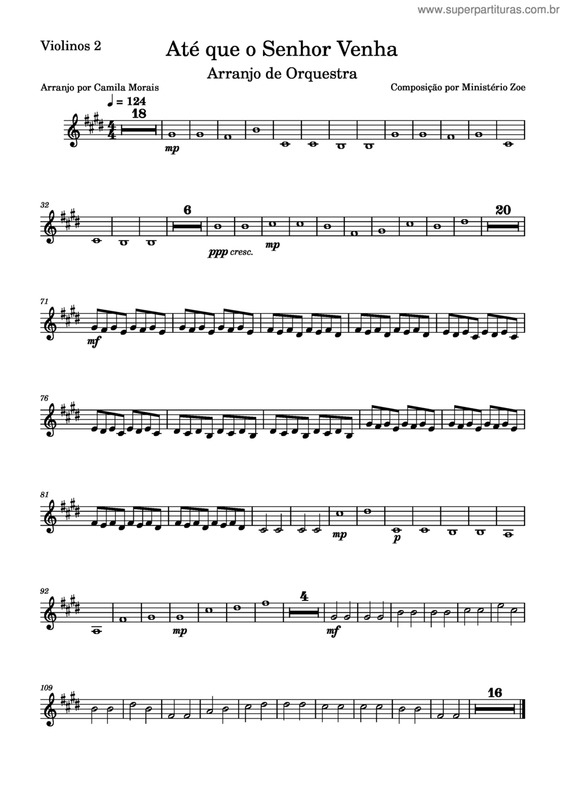 Partitura da música Até Que O Senhor Venha v.6