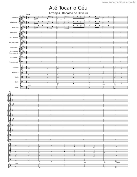 Partitura da música Até Tocar O Céu v.4