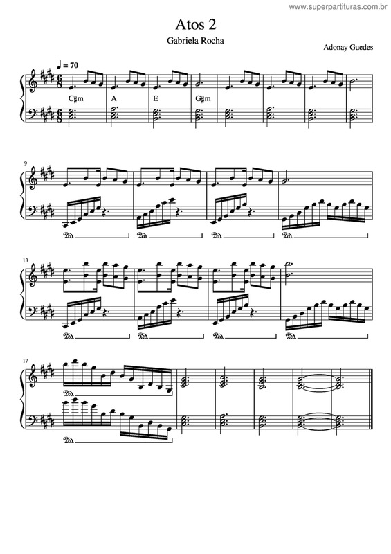 Partitura da música Atos 2 - Intro