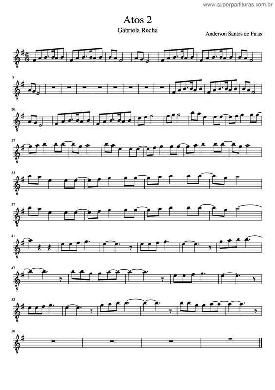 Partitura da música Atos 2 v.10