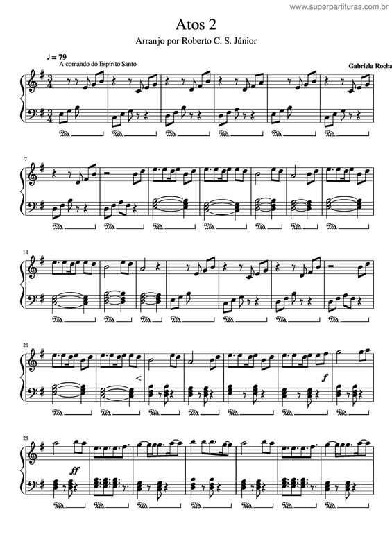 Partitura da música Atos 2 v.13