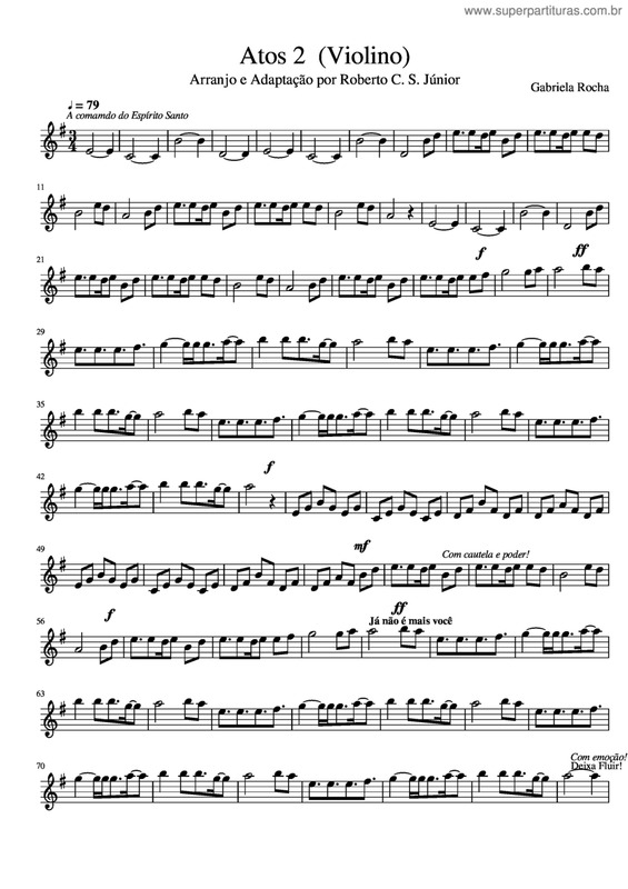 Partitura da música Atos 2 v.14