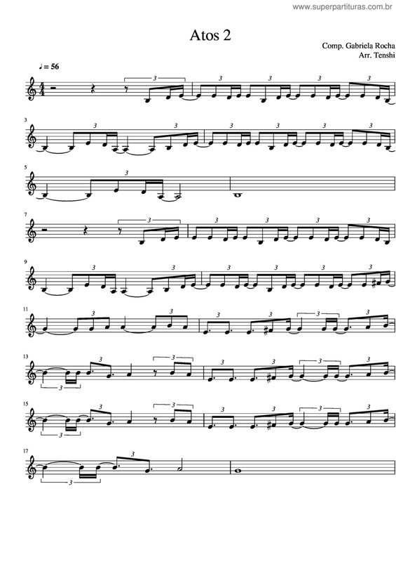 Partitura da música Atos 2 v.7