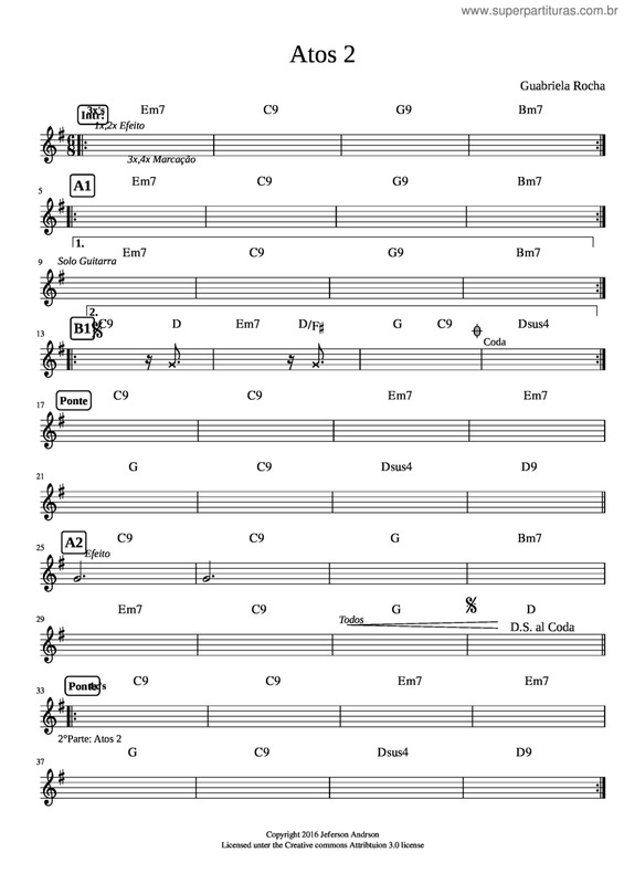 Partitura da música Atos 2 v.9