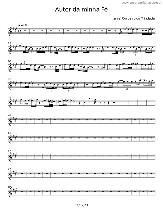 Partitura da música Autor Da Minha Fé v.16