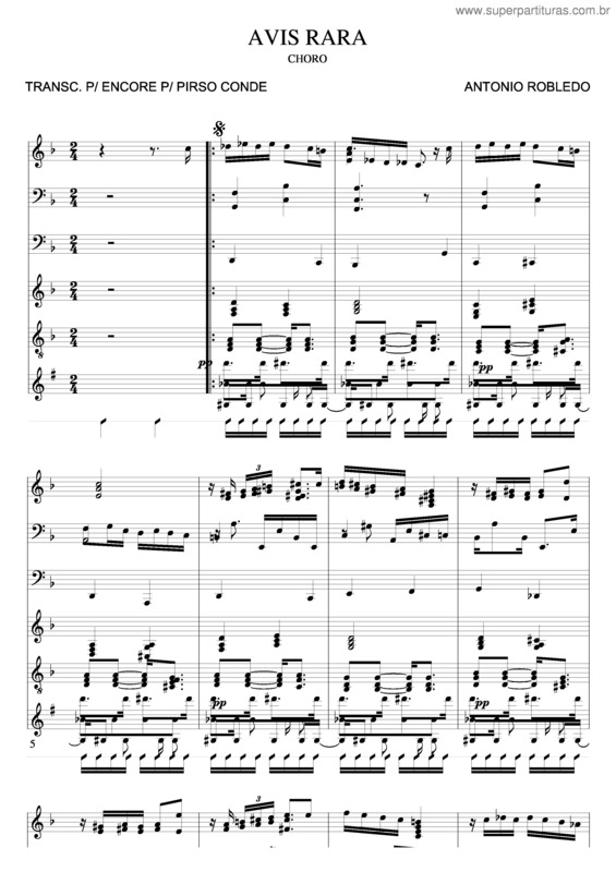 Partitura da música Avis Rara v.2