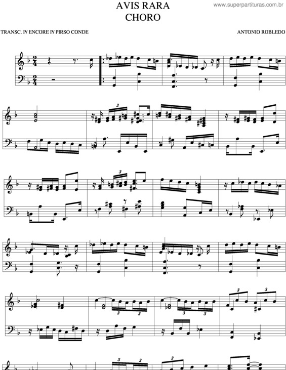 Partitura da música Avis Rara v.3