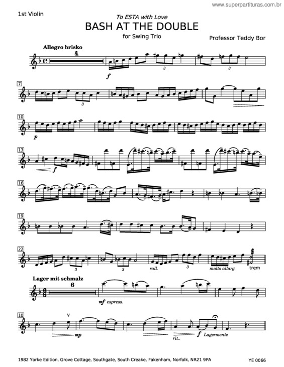 Partitura da música Bach At The Double