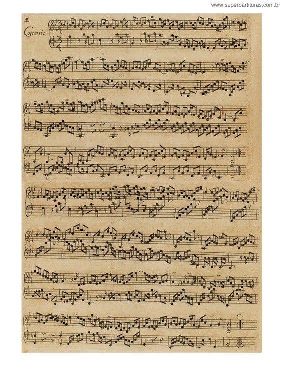 Partitura da música Bach v.3