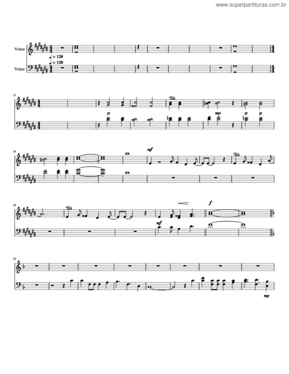 Partitura da música Bahay