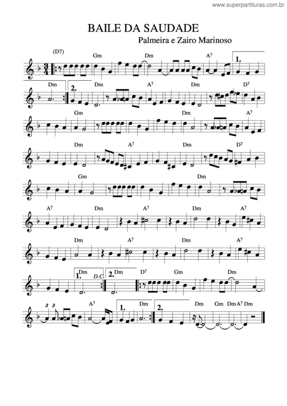 Partitura da música Baile Da Saudade v.4