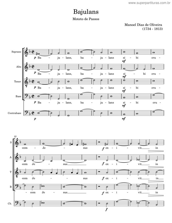 Partitura da música Bajulans v.2