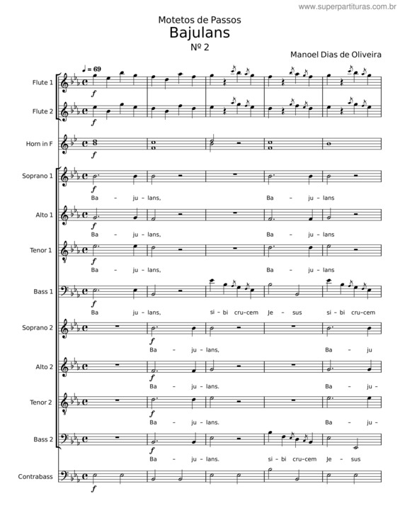 Partitura da música Bajulans