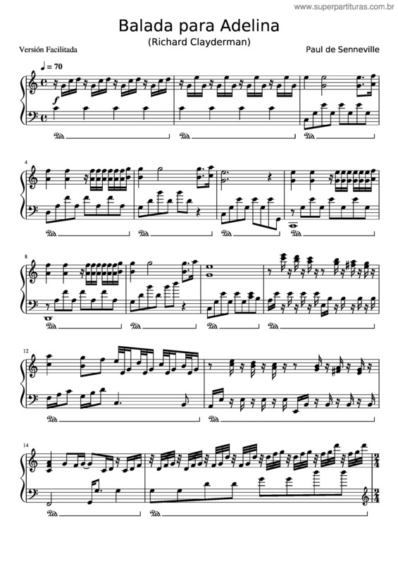 Partitura da música Balada Para Adelina v.3