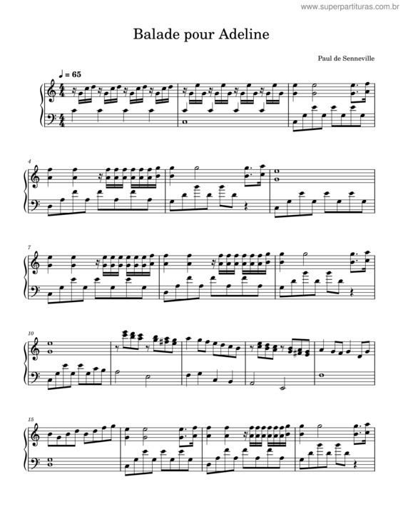 Partitura da música Balada Para Adelina v.4