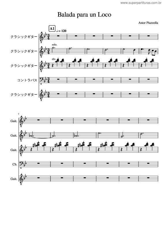 Partitura da música Balada Para Un Loco v.8