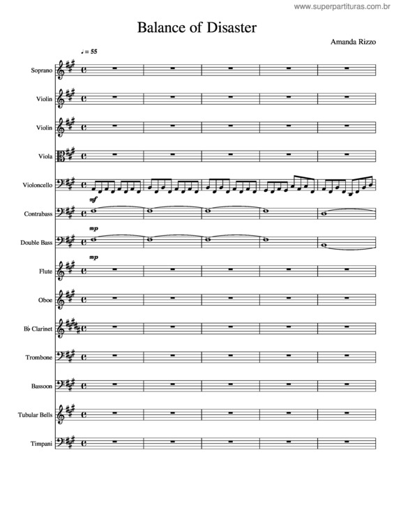 Partitura da música Balance Of Disaster