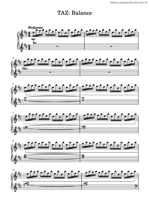 Partitura da música Balance Theme