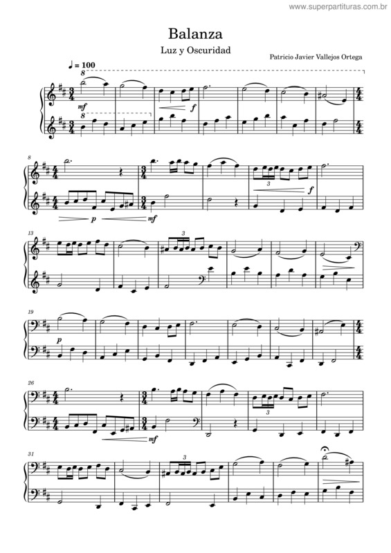 Partitura da música Balance v.10