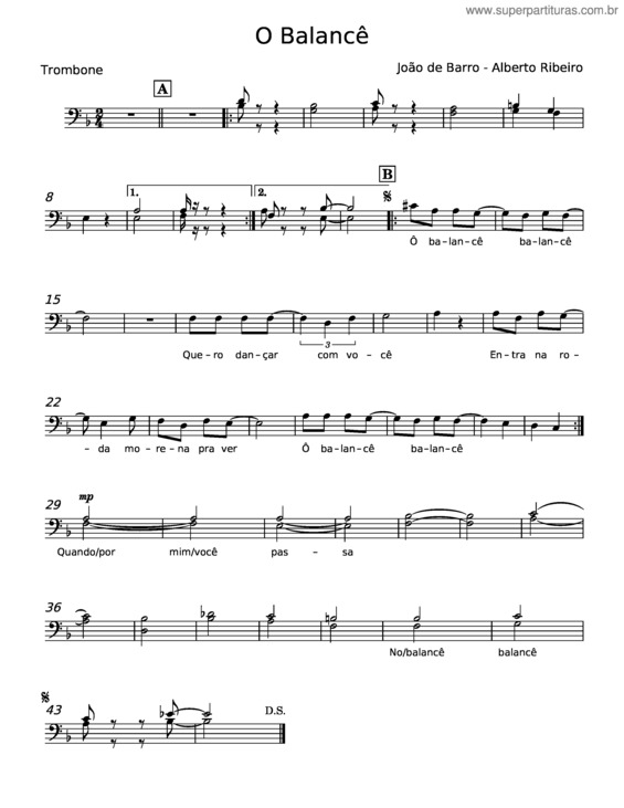 Partitura da música Balancê v.14