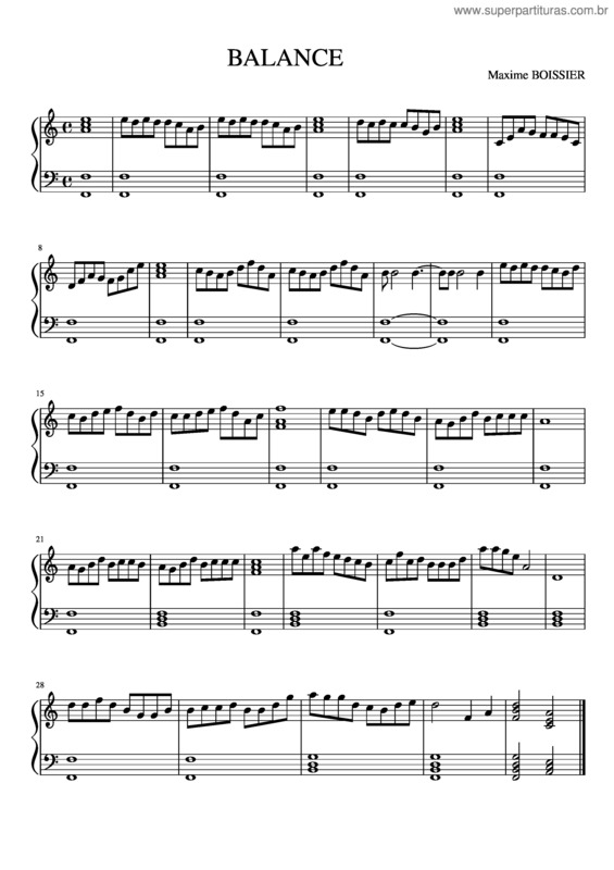 Partitura da música Balance v.3