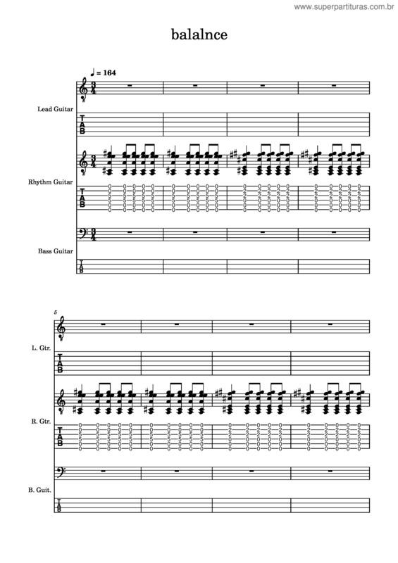 Partitura da música Balance v.4