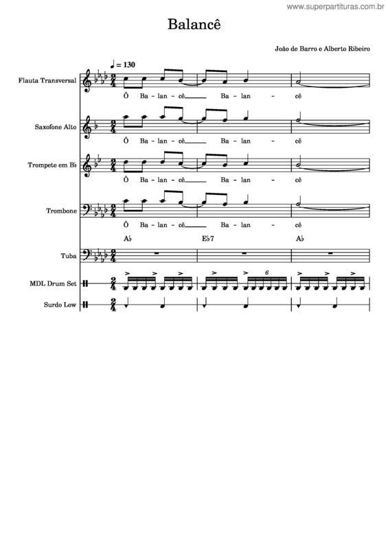 Partitura da música Balancê v.5