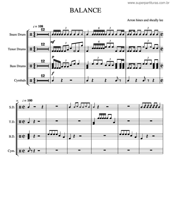 Partitura da música Balance v.7