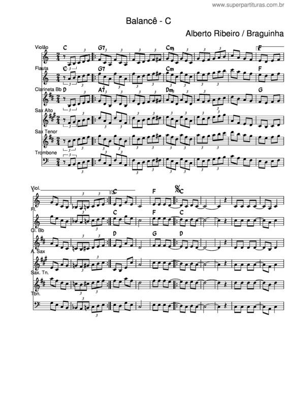 Partitura da música Balancê v.8