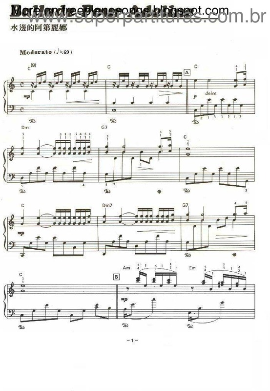 Partitura da música Ballade Pour Adeline v.10